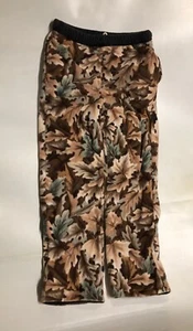 ZooFleece Beige Leaf Camo Pants Hunting Camouflage Leaves Unisex Bottoms M - Picture 1 of 6