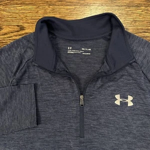 Pullover Under Armour Adulto Pequeño Azul Cuarto Cremallera 1/4 Equipo de Calor Ligero - Imagen 1 de 5