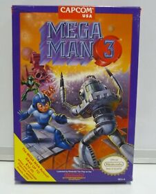MEGA MAN 3 NINTENDO NES CAPCOM 1990 USA - NTSC USA VERSION BOXED NES-XU-USA