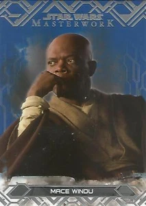 Star Wars Masterwork 2017: #3 "Mace Windu" Blue Parallel Base Card - Picture 1 of 1