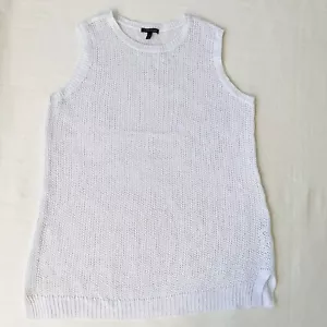 Eileen Fisher Damen Strickkleid Mini Tunika Strandbezug ärmelloses Leinen groß L - Bild 1 von 3