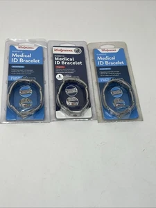 3 Nuevos Brazaletes de Identificación Médica para Diabéticos Magnéticos Walgreens Para Hombre - Imagen 1 de 6