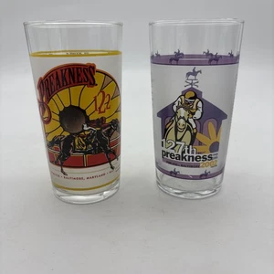 Preakness 122 & 127 Gläser 2002 Lila & 1997 Paar Baltimore - Bild 1 von 5