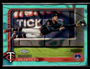 2025 Topps Chrome #172 Byron Buxton Aqua Lava Refractors #/199 - Picture 1 of 2