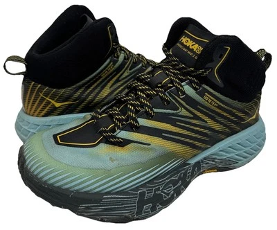 Zapatos de senderismo Hoka Speedgoat Mid 2 GTX para mujer 6,5 azul negro Gore Tex Trail Foto 1 de 4