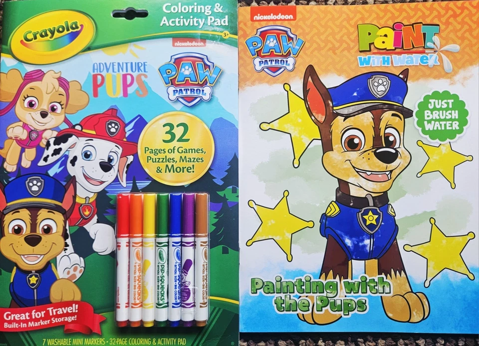 Almohadilla para colorear y actividades Crayola Paw Patrol con marcadores + pintura con libro de agua  Foto 1 de 4