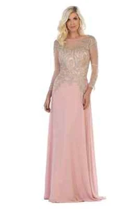 May Queen MQ1549 Modern Mother of the Bride Dress - Picture 1 of 2