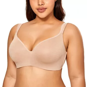 DELIMIRA Women's Balconette Full Coverage Seamless Underwire Bras Plus Size 44C - Picture 1 of 4