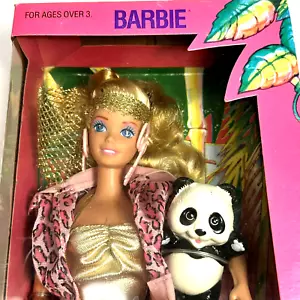 Barbie Animal Lovin’ Doll Safari Panda Gold Rosa Outfit 1350 Mattel Box beschädigt - Bild 1 von 8