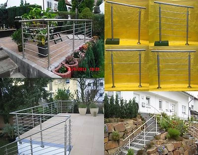 Edelstahl Rohr 42,4 Treppengeländer Balkongeländer Handlauf Geländer Treppe  - Bild 1 von 4