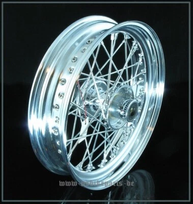 3,5x16 Felge vorne passend für Harley Davidson 40 Speichen FX, FRT, FXDWG - Bild 1 von 3