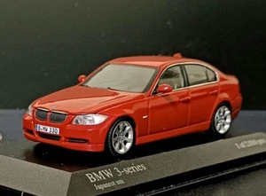 1/43 BMW 3er Series sedan (E90) red 4 doors 2005 Minichamps - Picture 1 of 9