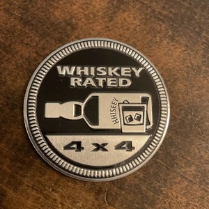 1 WHISKEY Rated 4X4 Fender Badge for  JEEP WRANGLER YJ JL JK TJ CJ JT emblem USA - Picture 1 of 5