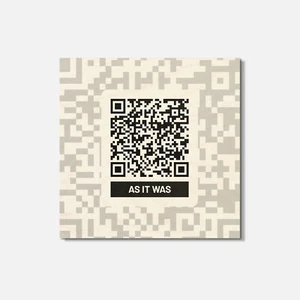 As It Was QR Code 4'' X 4'' Square Wooden Coaster - Picture 1 of 3