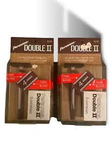 2 Vintage Personna Double II Edge Twin Blade Shaving System Razor 5 Blade Sealed - Picture 1 of 5