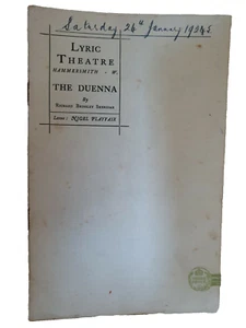 1924 Theatre Programme The Duenna - Beatrix Lehman Michael Cole Marjorie Dixon - Picture 1 of 2
