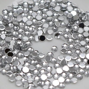 Arte en uñas 10.000 gemas de diamantes de imitación redondas facetadas acrílicas transparentes de 2 mm - Imagen 1 de 8