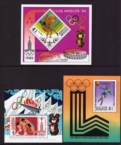 Mongolia 1980 Olympic 3 sheets MNH mint stamps - Picture 1 of 1