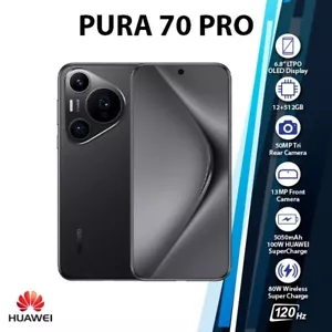 Huawei Pura 70 Pro Android Cell Phone (Black/12GB+512GB/Dual SIM/Unlocked) - Picture 1 of 6