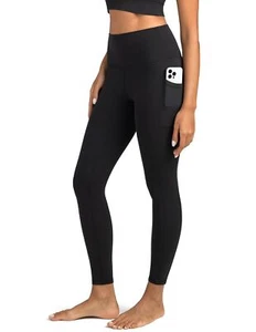 Women's High Waisted Yoga Pants 7/8 Length Leggings with Pockets - Picture 1 of 8