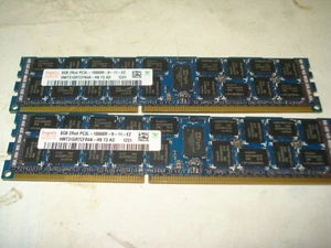 16GB Hynix (8GB x2) PC3L-10600R DDR3-1333 ECC Reg 2RX4 Server Ram - Afbeelding 1 van 1