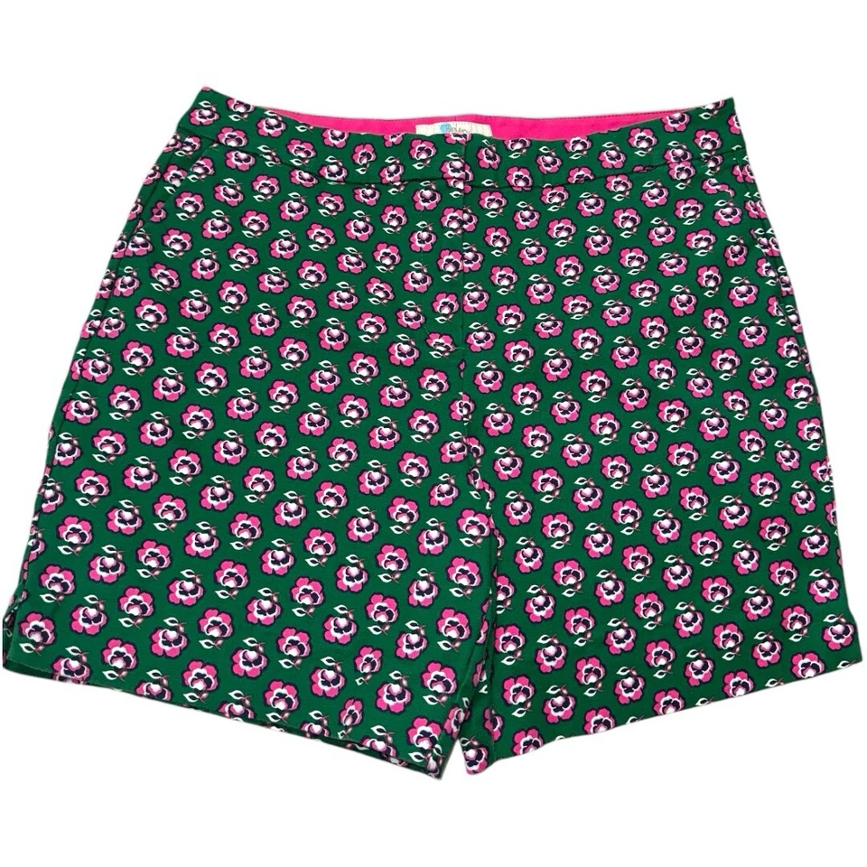 Pantalones Cortos Florales Boden Richmond WJ054 Verde Rosa Usados en Excelente Condición Talla US 10 Foto 1 de 4
