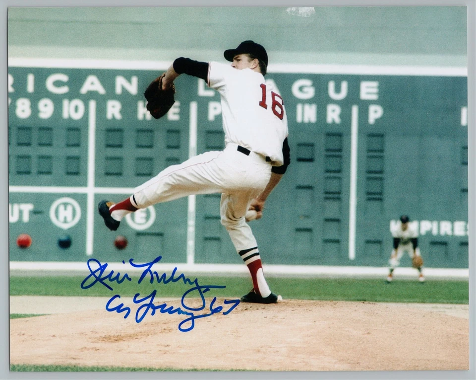 Jim Lonborg Inscribed Cy Young 67 Signed Autographed 8x10 Photo Boston Red Sox - Image 1 of 1