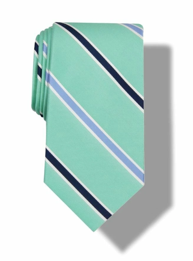 $55 Club Room Mens Green Blue Wyatt Stripe Silk Blend Necktie 60X3.25 Foto 1 de 1