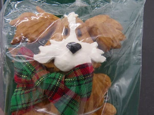 Kurt Adler Ornament freundlicher brauner Hund mit Schleife - nie geöffnet - Bild 1 von 9