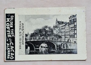 263) OLD POSTER STAMP/ZWARTJE GOLDEN TEA/COFFEE/CACAO ALKMAAR- AMSTERDAM - Picture 1 of 1