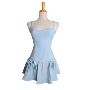 Peppermayo Blue Running Late Mini Dress Women's Size US 6 - Picture 1 of 9