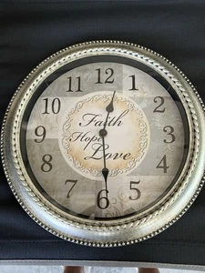 Reloj de Pared Inspirador Mainstays Diseño Fe Esperanza Amor - Imagen 1 de 5
