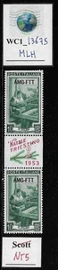 WC1_13675. ITALY: TRIESTE FTT. 10 L. gutter pair 1953 NATALE TRIESTINO. NT5. MLH - Picture 1 of 1