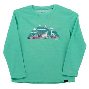 Jack Wolfskin Vargen Kinder Langarm Shirt Funktionsshirt Sportshirt 1608212-4118 - Picture 1 of 2