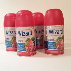 Automatic Wizard Cherry  Berry  Room Spray Refill  Lot of 4, Last Up To 50 Days - Picture 1 of 7