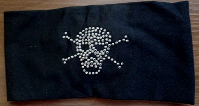 Diadema Negra - Calavera Estrás Plateada Bebé (0-9) Meses Aproximados Foto 1 de 2