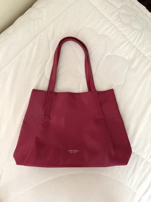 Shiseido Mujer Rojo Borgoña Bolso de Mano Cartera Bolso de Hombro Foto 1 de 4