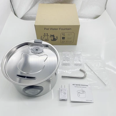 108oz/3.2L Cat Water Fountain Stainless Steel, Automatic Pet Water Dispenser - Image 1 of 4