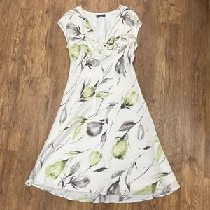 Alex & Co Dress Size 18 White Green Floral (BFD) - Picture 1 of 6