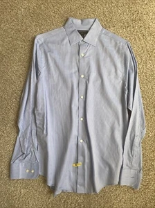 BANANA REPUBLIC Slim Fit 100% Cotton Blue Dress Shirt Sz M 15-15.5 - Picture 1 of 13