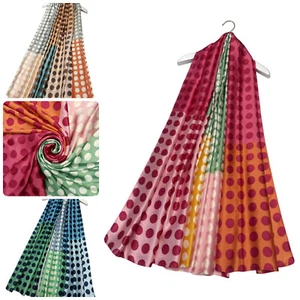 Damen Elegant Bunt Tupfen Print Seidentuch Frauen Schal Stola 8096 - Bild 1 von 5