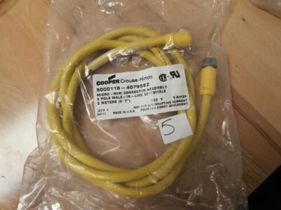 COOPER 5000118-4079SEZ MICRO MINI CONNECTOR ASSEMBLY,4POLE MALE IN LINE/FEMALE - Image 1 of 2