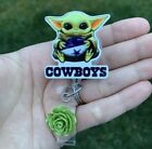 Cowboys Yoda Reel Badge Holder Retractable ID Handmade