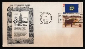#1669 13c Nebraska-Combo, Aristocrat-Sellado Solapa FDC **CUALQUIER 5 = ENVÍO GRATUITO** - Imagen 1 de 1