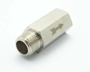 Válvula de retención de hilo de 3/8" BSP macho - hembra válvula de retención de una vía válvula de no retorno agua aceite gas - Imagen 1 de 2