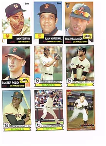 2016 Topps Archives BB San Francisco Giants Master Team Set (15) carte - Foto 1 di 2