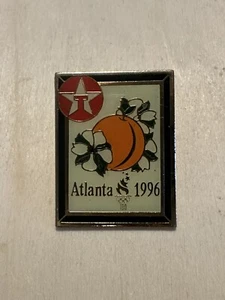 VTG 1996 Olympics Atlanta Texaco Enamel Pin Peach Cotton  - Picture 1 of 3