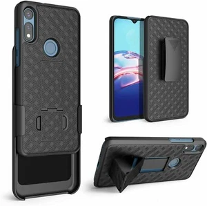 Funda con clip para cinturón para Motorola Moto E 2020 E7 soporte con pantalla de vidrio templado - Imagen 1 de 4
