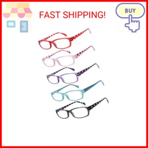 5 Pack Reading Glasses for Women, Blue Light Blocking Computer Readers, Ease Blu - Picture 1 of 2