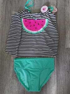 NWT Justice Girls Sequin Watermelon Tankini Swimsuit Swimwear Size 8 - Picture 1 of 1